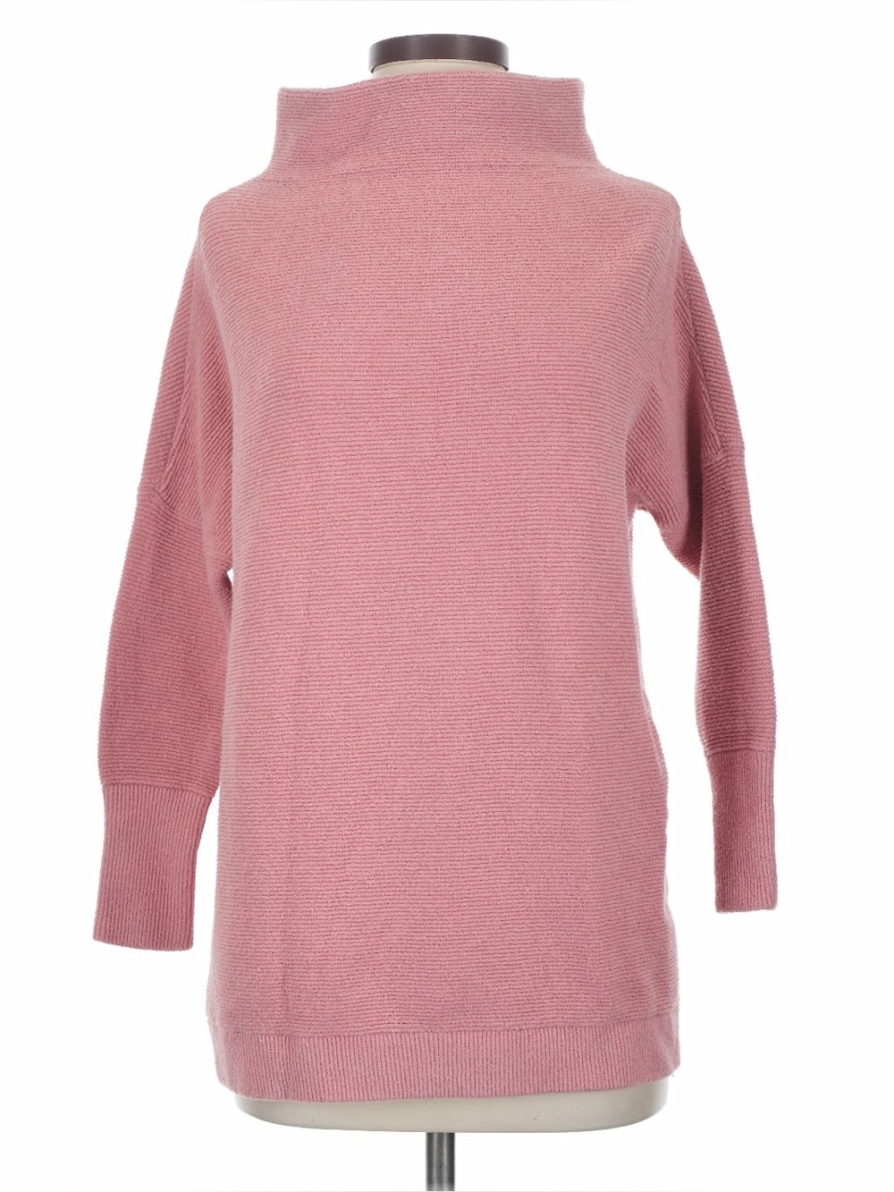 Free People Women's Dusty Pink Mock Neck Sweater